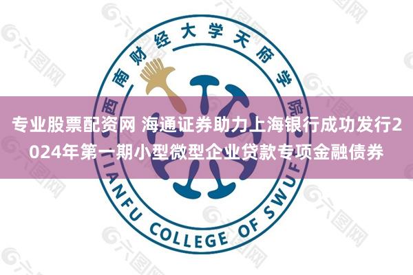 专业股票配资网 海通证券助力上海银行成功发行2024年第一期小型微型企业贷款专项金融债券
