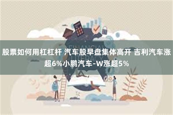 股票如何用杠杠杆 汽车股早盘集体高开 吉利汽车涨超6%小鹏汽车-W涨超5%