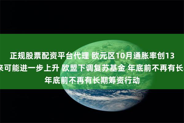 正规股票配资平台代理 欧元区10月通胀率创13年新高 未来可能进一步上升 欧盟下调复苏基金 年底前不再有长期筹资行动